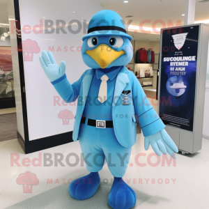 Sky Blue Hawk mascotte...