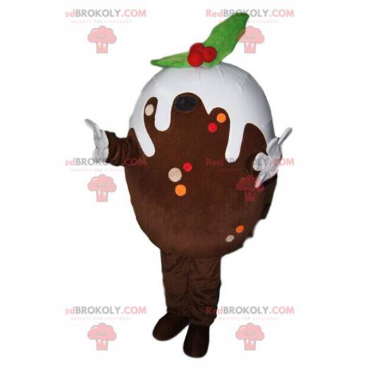 Chocolate egg mascot with white icing - Redbrokoly.com