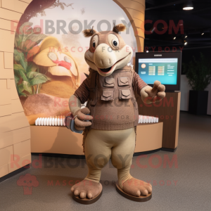 Brun Armadillo maskot drakt...