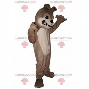 Mascot aggressive gray bull-dog. Bull dog costume -