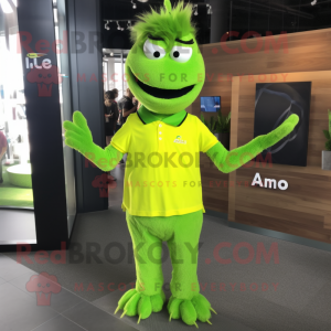 Postava maskota Lime Green...
