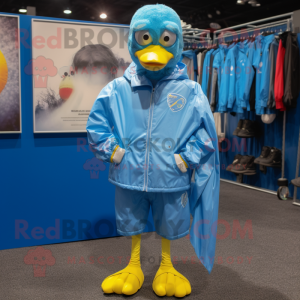 Sky Blue Hens Maskottchen...