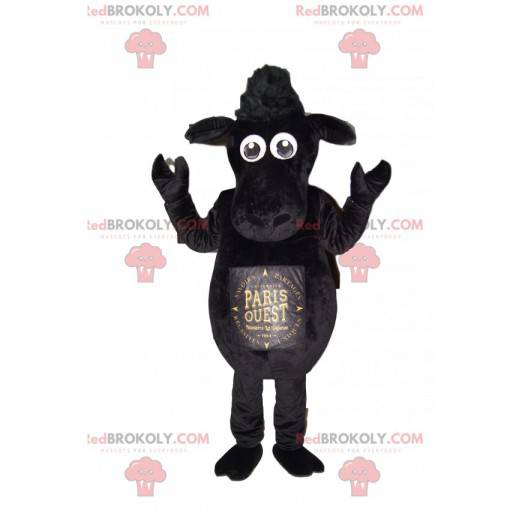 Mascote da ovelha negra. Fantasia de ovelha negra -