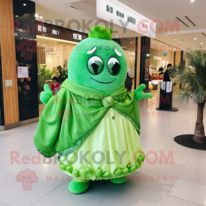 Grøn Dim Sum maskot kostume...