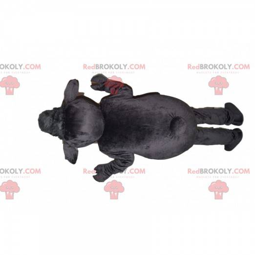 Schwarzes Schaf Maskottchen. Schwarzes Schafskostüm -