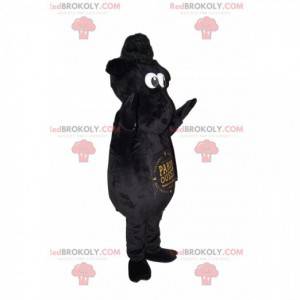 Schwarzes Schaf Maskottchen. Schwarzes Schafskostüm -