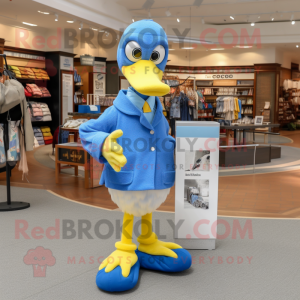Blue Hens mascot costume character dressed with a Poplin Shirt and Handbags