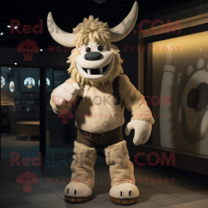 Cream Minotaur maskot...