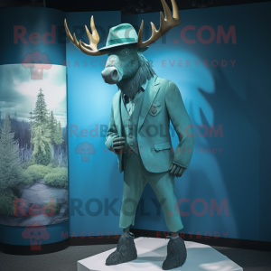 Cyan Irish Elk mascotte...