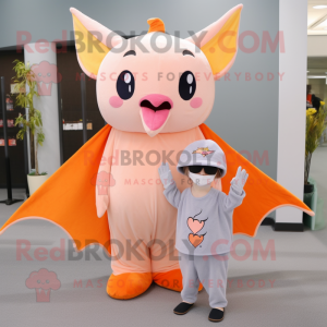 Peach Bat maskot drakt...