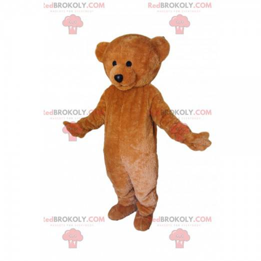 Virkelig sød brun bjørnemaskot. Bamse kostume - Redbrokoly.com