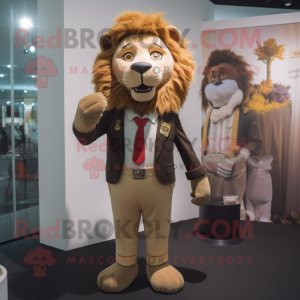 nan Tamer Lion mascot costume character dressed with a Suit Pants and Watches