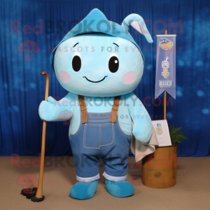 Sky Blue Narwhal mascotte...