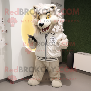 Cream Wolf maskot kostume...