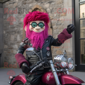 Magenta Irish Castle maskot...