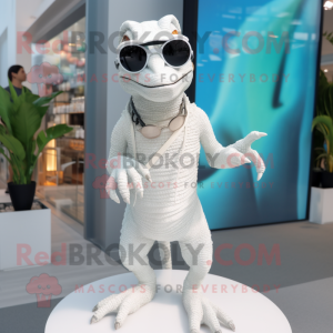 White Lizard maskot kostume...