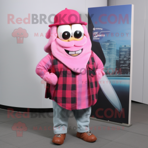 Pink Cod mascotte kostuum...