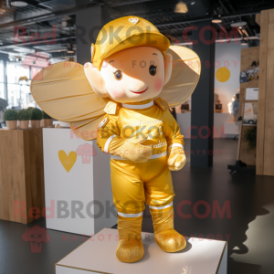 Guld Amor maskot kostume...
