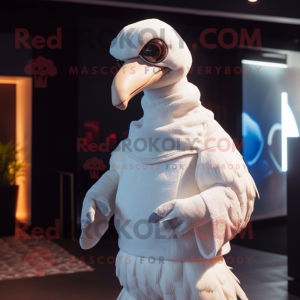 Vit Dodo Bird maskot kostym...