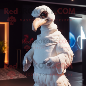 White Dodo Bird mascot costume character dressed with a Turtleneck and Cummerbunds