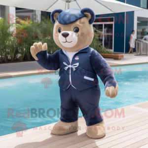 Navy Bear maskot drakt...