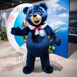 Navy Bear maskot kostume...