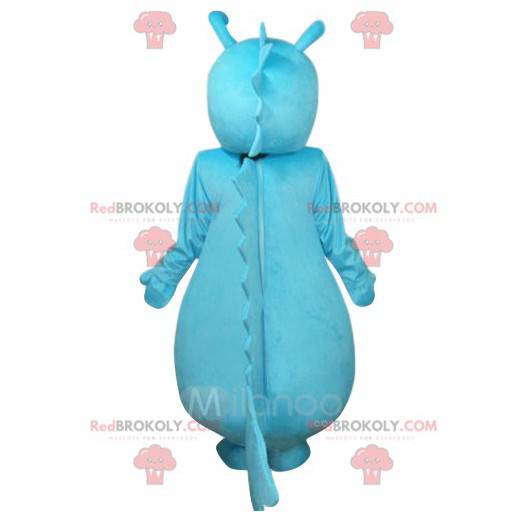 Blå og hvid dinosaur maskot. Dinosaur kostume - Redbrokoly.com