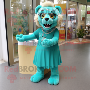 Postava maskota Teal Lion...