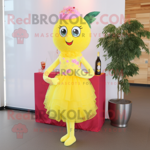 Citrongul hindbær maskot...