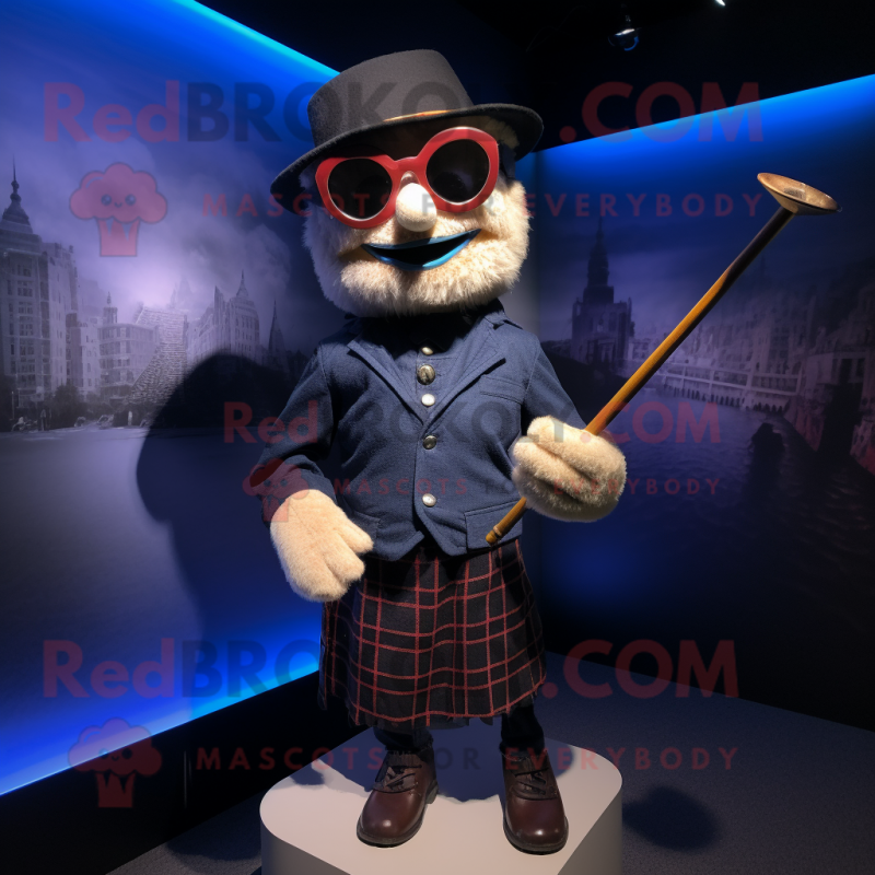 nan Bagpipe mascot costume character dressed with a Dress Shirt and Sunglasses nan Bagpipe mascot costume character dressed with a Dress Shirt and Sunglasses