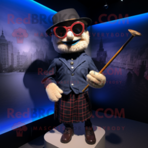 nan Bagpipe mascot costume character dressed with a Dress Shirt and Sunglasses