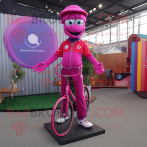 Magenta eenwieler mascotte...