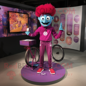 Magenta eenwieler mascotte...