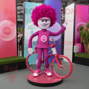 Magenta eenwieler mascotte...