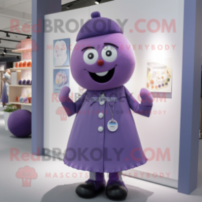 Lavender Bracelet mascot costume character dressed with a Culottes and Tie pins