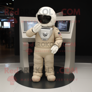 Beige astronaut mascotte...