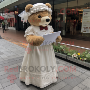 Tan Bear maskot kostume...