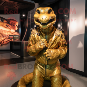 Gouden Anaconda mascotte...
