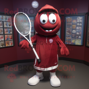 Maroon tennisketcher maskot...