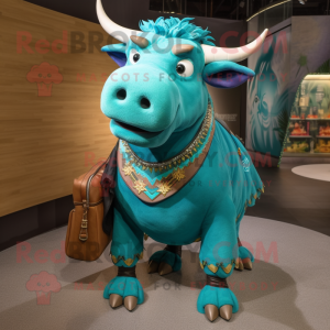 Turquoise Bull mascotte...