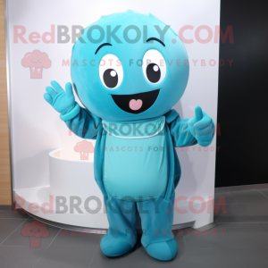 Cyan Miso Soup maskot drakt...