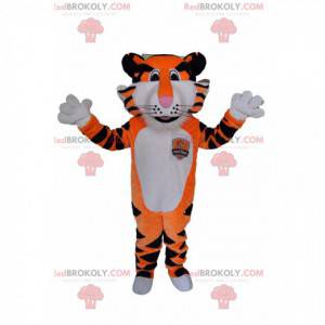 Very enthusiastic tiger mascot. Tiger costume - Redbrokoly.com