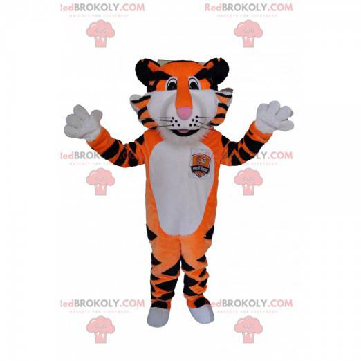 Very enthusiastic tiger mascot. Tiger costume - Redbrokoly.com