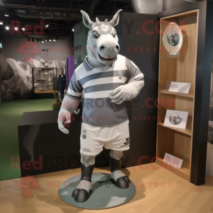 Grijze neushoorn mascotte...