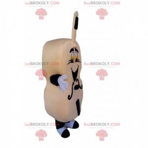 Mascotte violoncello beige molto entusiasta. - Redbrokoly.com