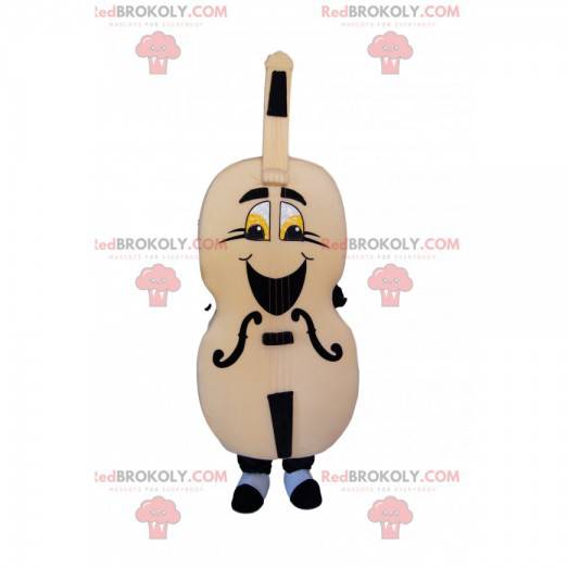 Mascotte violoncello beige molto entusiasta. - Redbrokoly.com