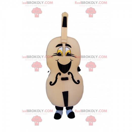 Zeer enthousiaste beige cello-mascotte. - Redbrokoly.com