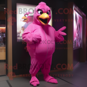 Pink Crow maskot kostume...