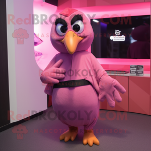 Pink Crow mascotte kostuum...