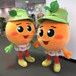 Peach Apple maskot drakt...